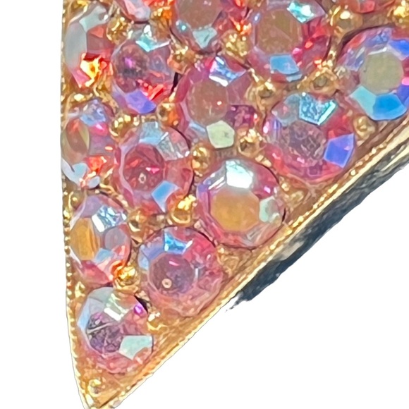 RARE VINTAGE 1950s PINK RHINESTONES Cocktail Ring JUDY LEE JEWELRY - Picture 13 of 15